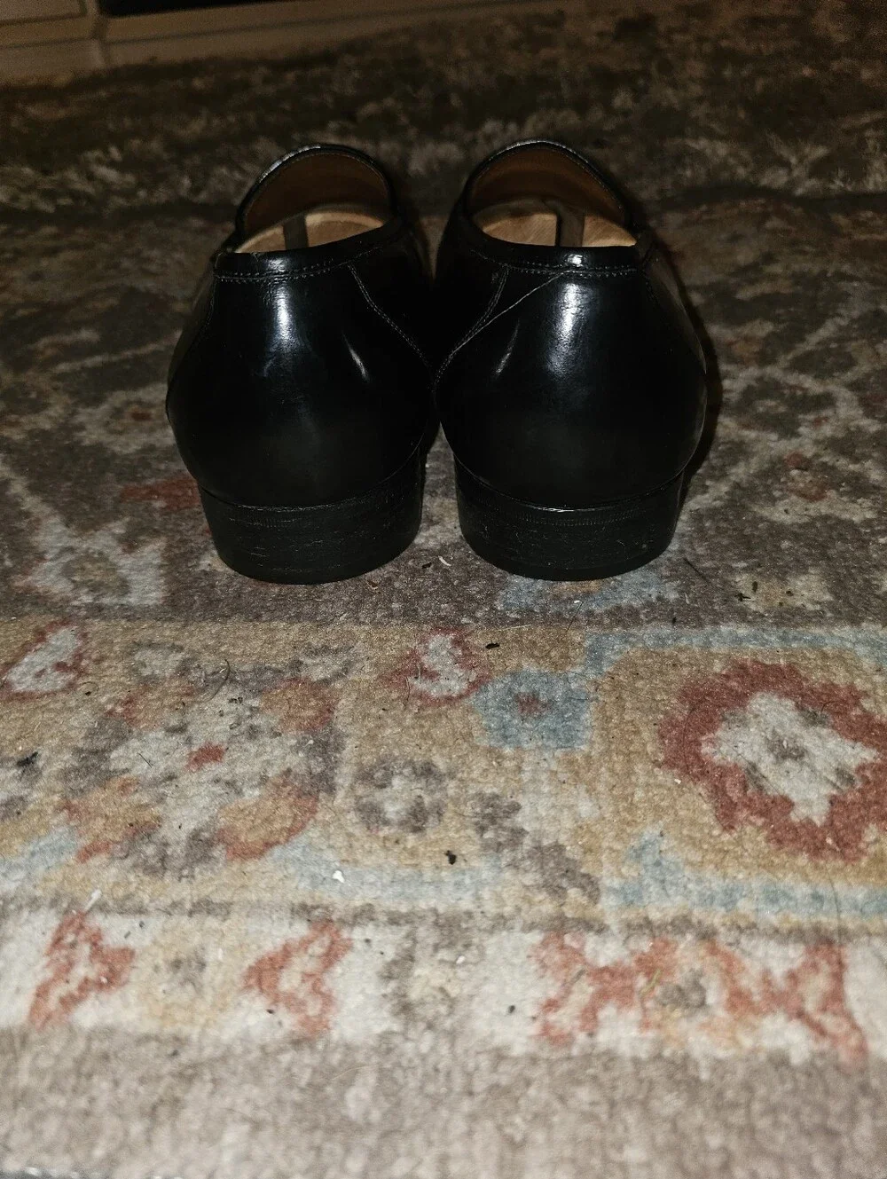 SALVATORE FERRAGAMO Gorgeous Smooth Black Leather Slipons Loafers 9EE VERY NICE!